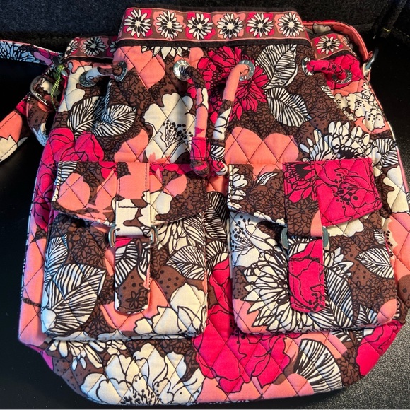 Very Bradley NWT Quick Draw Bag Mocha Rouge 11602-110 - Picture 4 of 16